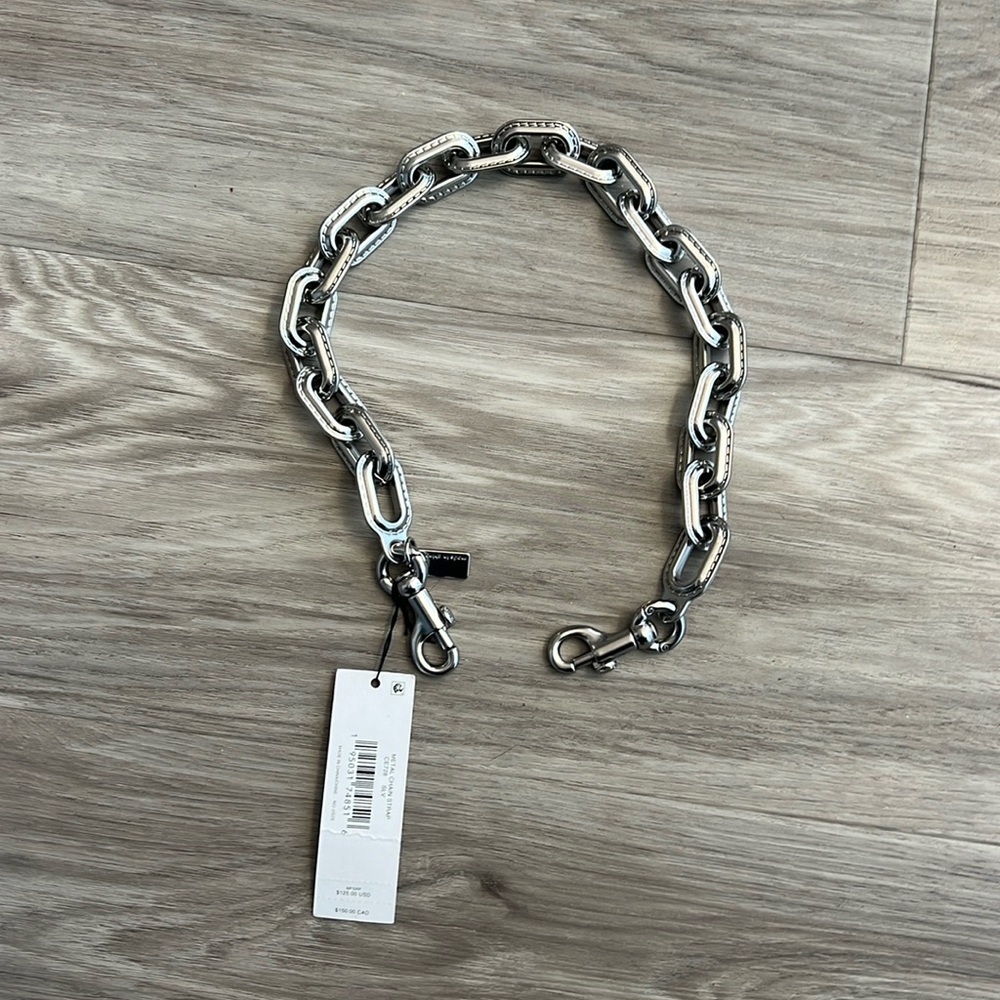 Brand new with Tags! Coach Silver
Chain strap